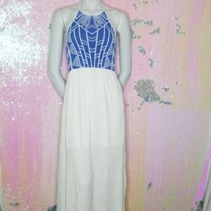 Small Jealous Tomato Halter Maxi Dress